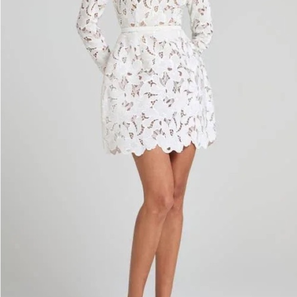 Nadine Merabi NWT Lydia Dress XL white lace Never worn! $425 OBT originally $550